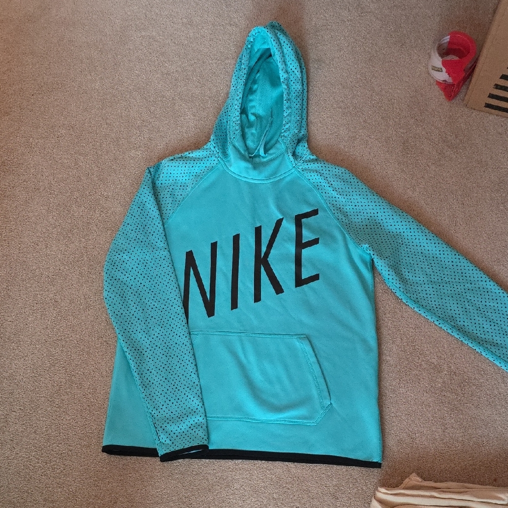 Nike Aqua Hoodie with Black Logo